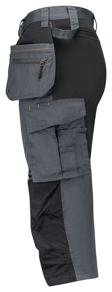 Jobman - 2362 Floorlayers Long Shorts Stretch Donkergrijs/Zwart D120