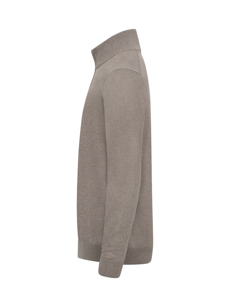 Cutter & Buck - Oakville Half Zip Sweater Heren Nougat Mélange 4XL