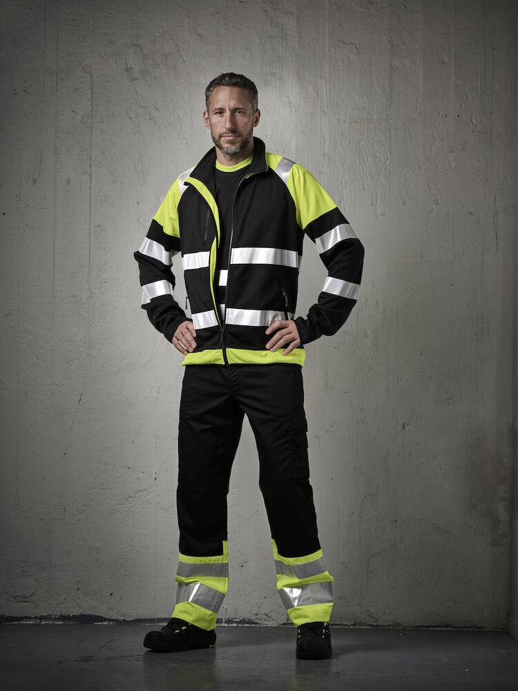 Jobman - 2314 Hi-Vis Service Trousers Navy/Geel C56 Jobman - 2314 Hi-Vis Service Trousers Navy/Geel C56