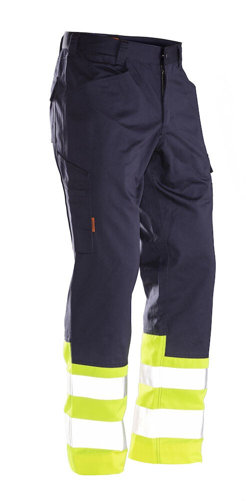 Jobman - 2314 Hi-Vis Service Trousers Navy/Geel C56 Jobman - 2314 Hi-Vis Service Trousers Navy/Geel C56
