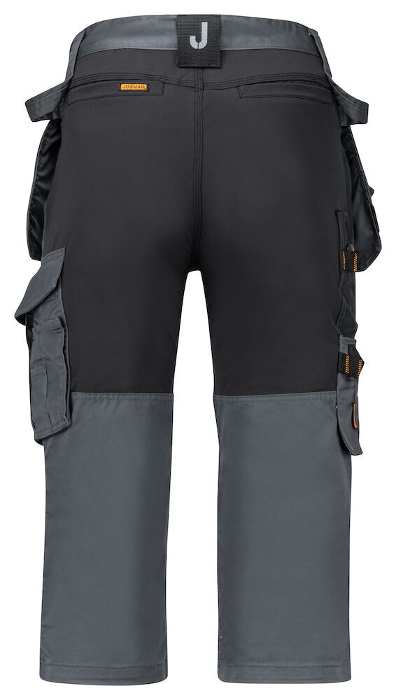 Jobman - 2362 Floorlayers Long Shorts Stretch Donkergrijs/Zwart D120