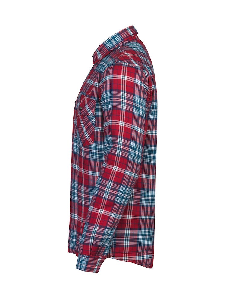 Jobman - 5157 Flannel Shirt Lined Rood/Blauw S