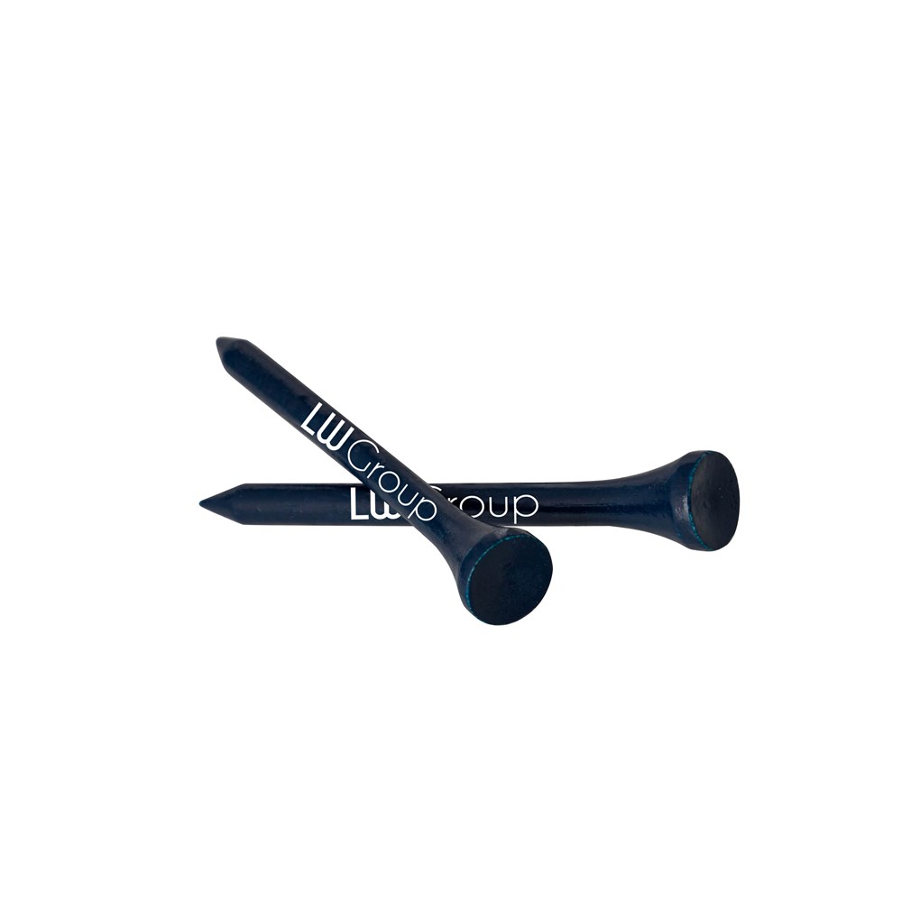 Bamboe houten tee 70 mm - donkerblauw