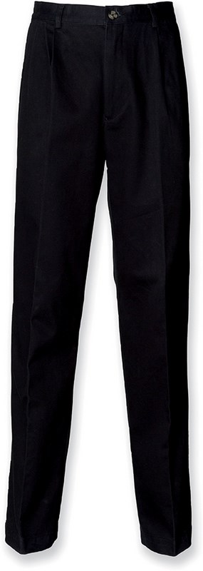 Henbury Men's 65/35 Flat Fronted Chino Trousers