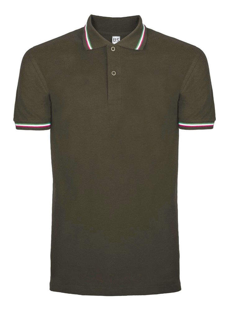 BS Italy polo, 200 gr/m² - Olijfgroen (PMS 418C)