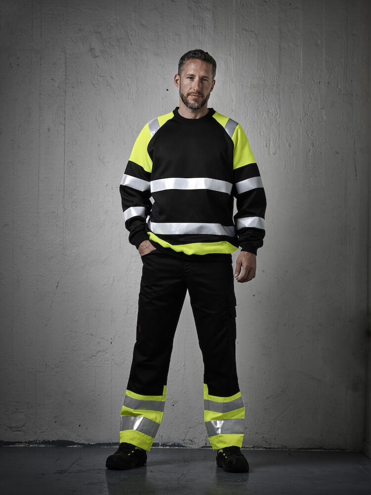 Jobman - 2314 Hi-Vis Service Trousers Navy/Geel C56 Jobman - 2314 Hi-Vis Service Trousers Navy/Geel C56