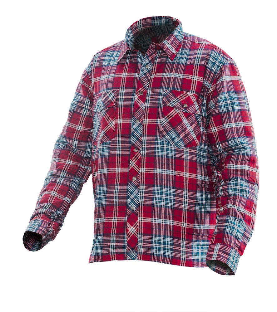 Jobman - 5157 Flannel Shirt Lined Rood/Blauw S