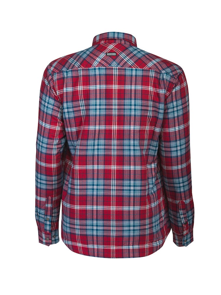 Jobman - 5157 Flannel Shirt Lined Rood/Blauw S