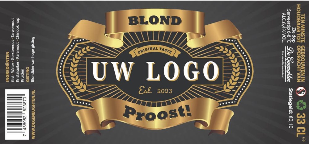 Speciaalbier Uw Logo Blond - 33cl