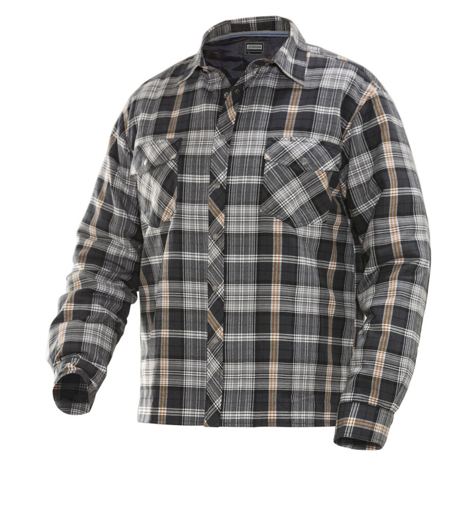 Jobman - 5157 Flannel Shirt Lined Rood/Blauw S